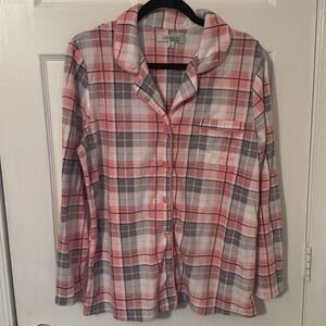 Ellen Tracy Pajamas Size L Color Pink Gray White